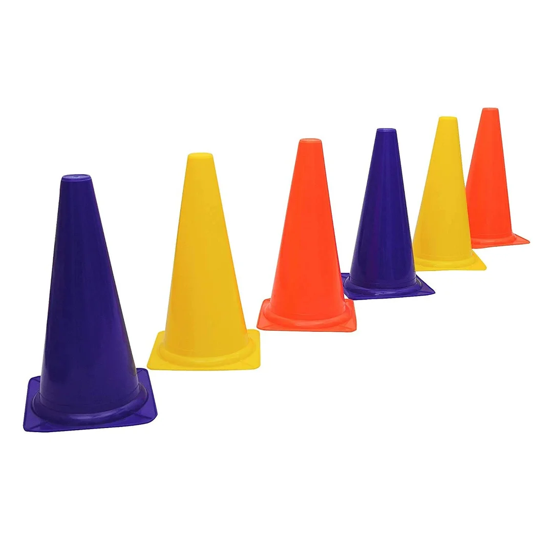 Agility Marker Cone 9 Inch Pack of 12 |Training Hurdles 9 Inch Pack of 10 |Agility Ladder 4 Meter Pack of 1|Sports Training Kit image 1