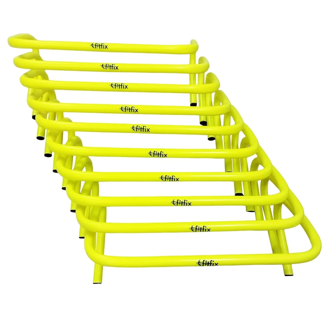 Agility Marker Cone 9 Inch Pack of 12 |Training Hurdles 9 Inch Pack of 10 |Agility Ladder 4 Meter Pack of 1|Sports Training Kit image 5