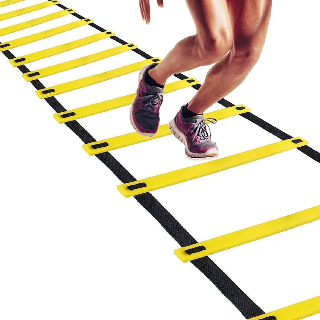 Fitfix® Premium Agility Training Bundle|12-Piece Ring Ladder Set, 4 & 10 Saucer Cones Combo Pack for Agility & Sports Training image 6