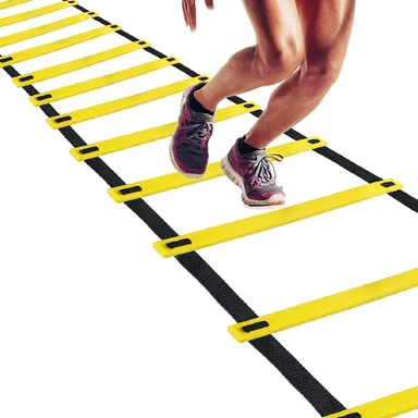 Fitfix® Premium Agility Training Bundle|12-Piece Ring Ladder Set, 4 & 10 Saucer Cones Combo Pack for Agility & Sports Training thumbnail 5