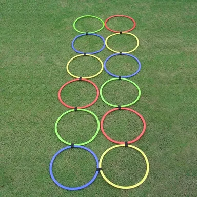 Fitfix® Premium Agility Training Bundle|12-Piece Ring Ladder Set, 4 & 10 Saucer Cones Combo Pack for Agility & Sports Training thumbnail 6