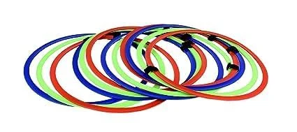 Fitfix® Premium Agility Training Bundle|12-Piece Ring Ladder Set, 4 & 10 Saucer Cones Combo Pack for Agility & Sports Training image 9