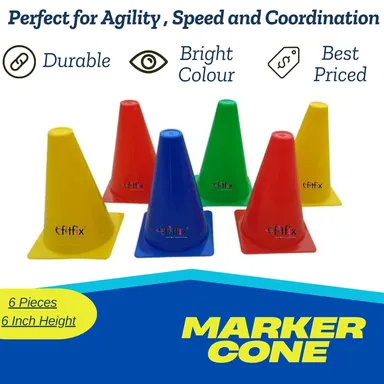 Fitfix® Speed Agility Ladder 4m, Training Flat Agility Hurdles 6.0 Inch (Qty 5) | Soccer Cone Markers Pack of 10, Nylon Fabric 40 inch Speed Chute for Soccer Training Equipment thumbnail 4