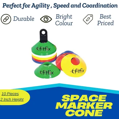 Fitfix® Speed Agility Ladder 4m, Training Flat Agility Hurdles 6.0 Inch (Qty 5) | Soccer Cone Markers Pack of 10, Nylon Fabric 40 inch Speed Chute for Soccer Training Equipment thumbnail 5