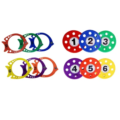 Fitfix Swimming Toy Set | Underwater Diving Discs & Vertical Fish Combo, Ideal Gift for Kids | Made in India, Multicolor, Fun Pool Games for Children thumbnail 0
