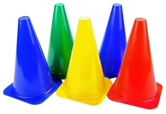Training Cones and Skipping Rope Combo for Fitness |Marker Cone 6 Inch 6 Pcs |Space Marker Cones 20 Pcs |Skipping Rope 9 Ft image 6