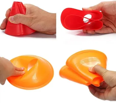 Training Cones and Skipping Rope Combo for Fitness |Marker Cone 6 Inch 6 Pcs |Space Marker Cones 20 Pcs |Skipping Rope 9 Ft thumbnail 6