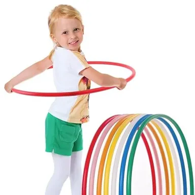 FITFIX® Hula Hoop Exercise Ring – Non-Collapsible 22 Inch Fitness Hula Hoop for Boys, Girls, and Kids – Multi-Color Pack of 2 thumbnail 0