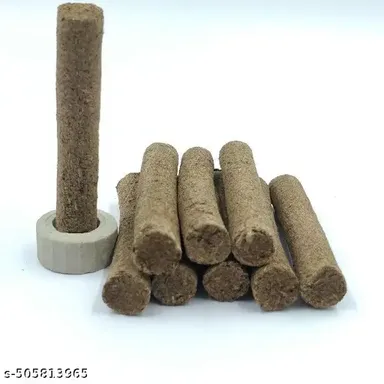 Tulas Dhoop Sticks Made from Cow Dung, Tulasi Leaf & Camphor (30 Sticks) | Organic & Natural Incense Sticks for Pooja and Meditation thumbnail 1