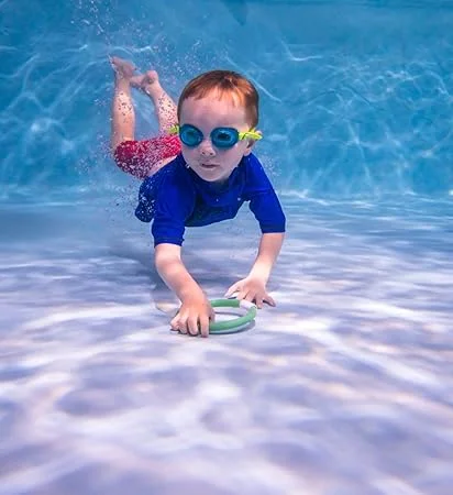 Underwater Pool Diving Rings for Kids | 4-Pack Colorful 6-Inch Sinker Rings with Storage Bag image 5