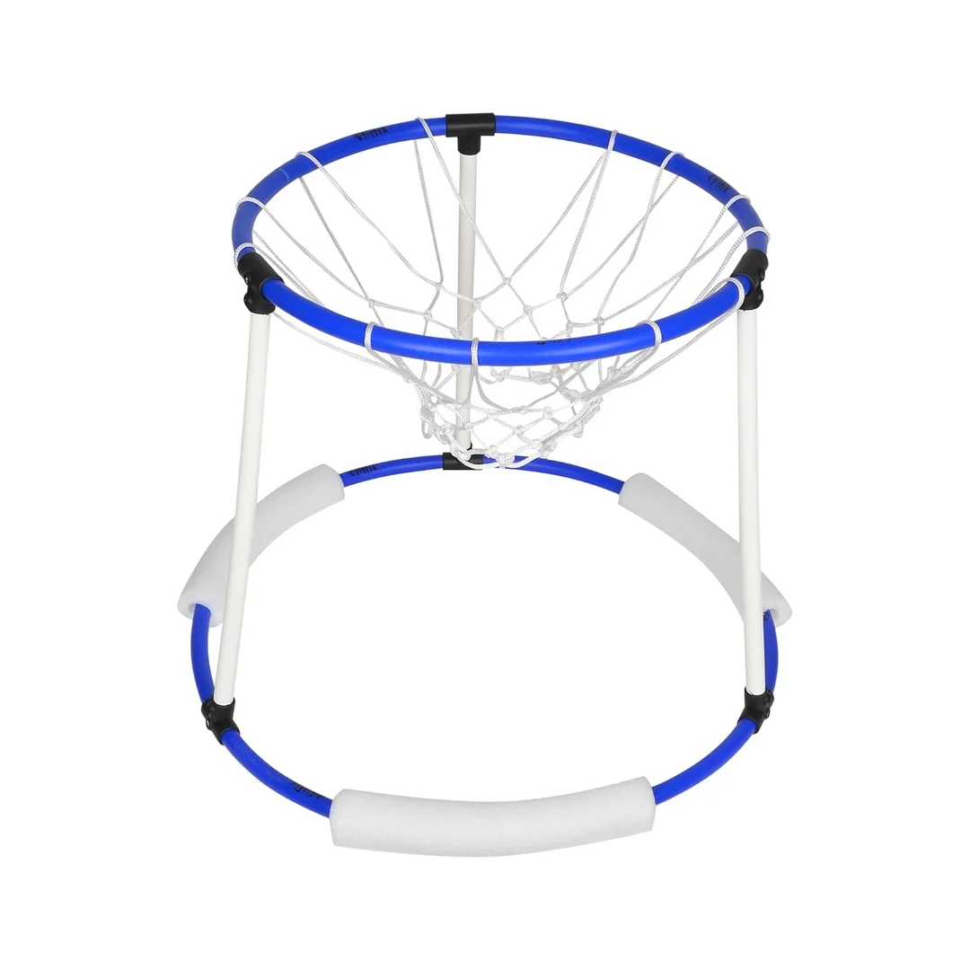 Pool Basketball Hoop for Kids & Adults | Floating Water Basketball Net for Swimming Pools | Adjustable & Durable | Blue & White (Small) image 2