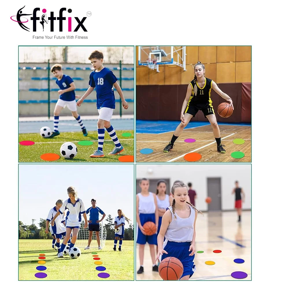 Fitfix TPE Sports Poly Spot Flat Cones, Soccer Training Equipment, Agility Practice Markers  image 4