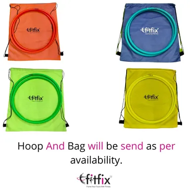 Fitfix 36-Inch Collapsible Hula Hoop for Adults and Kids | Lightweight, Portable Fitness Hoop with Carry Bag | Ideal for Exercise, Yoga, and Travel | Pack of 2 thumbnail 3