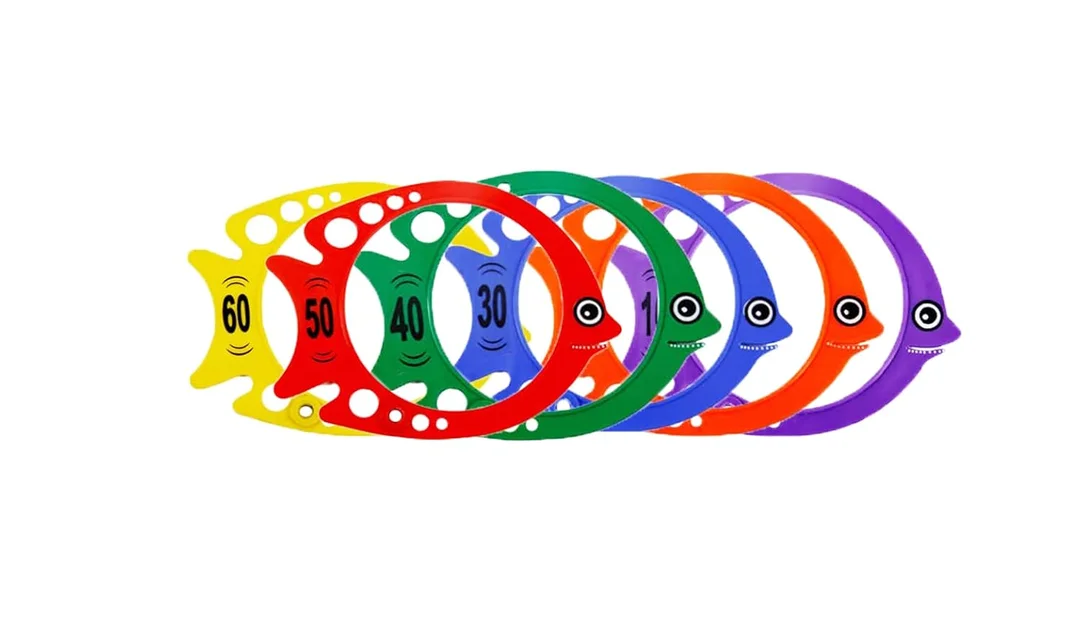 Swimming Toy Set for Kids | Floating Egg Flips, Diving Discs, Sinker Rings, Stick | Premium Combo for Children’s Pool Fun | Multicolor (Made in India) image 4