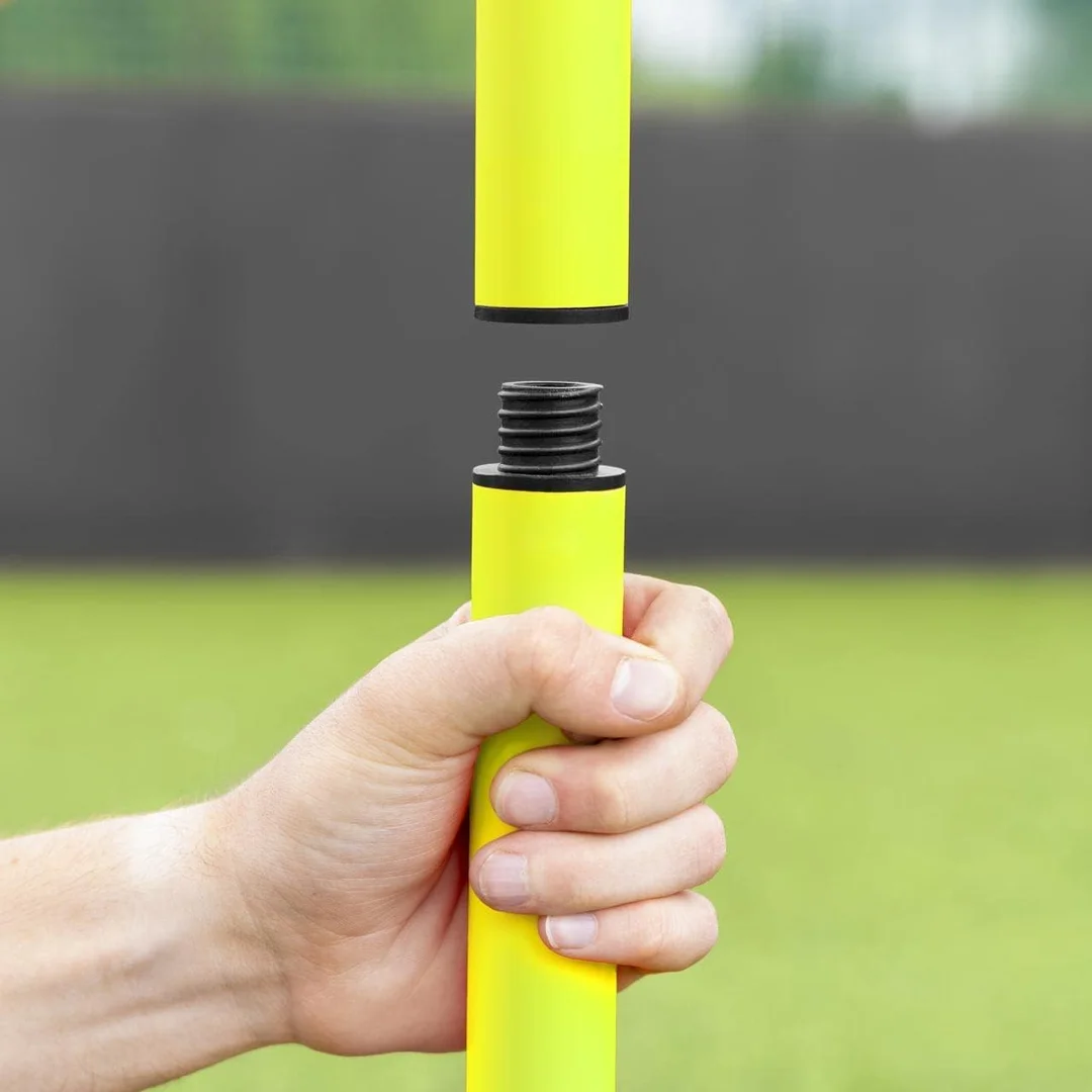 Agility Slalom Poles for Football Training | Foldable 5 ft x 25 mm Set of 4 with Steel Nails | Speed & Agility Training Set for Kids and Adults | Outdoor Sports Exercise Equipment image 3