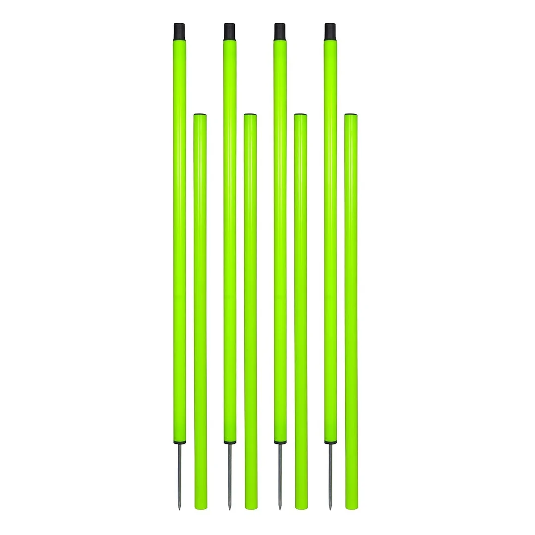 Agility Slalom Poles for Football Training | Foldable 5 ft x 25 mm Set of 4 with Steel Nails | Speed & Agility Training Set for Kids and Adults | Outdoor Sports Exercise Equipment image 4