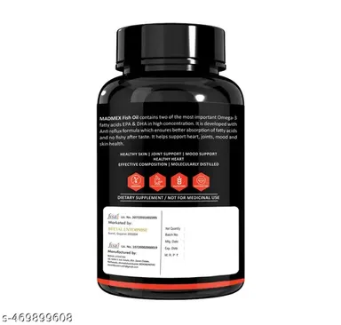 MADMEX Omega 3 Fish Oil Capsules (60) | Best Omega 3 Supplement for Heart Health & Skin Care thumbnail 2