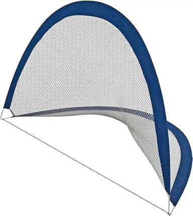 Fitfix Portable Pop Up Soccer Goal with Carry Bag 80 cm x 45 cm, Blue Color, Pack of 1 Pair | Foldable Soccer Goal for Outdoor Use. thumbnail 0
