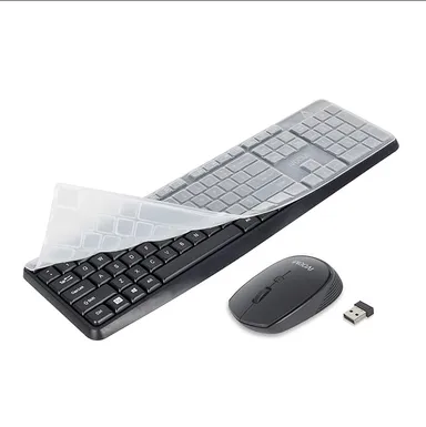 iVOOMi Spice IV-101KMC Wireless| Spill-Resistant| Plug & Play Keyboard & Mouse Combo| Black – Perfect for Home & Office Use thumbnail 1