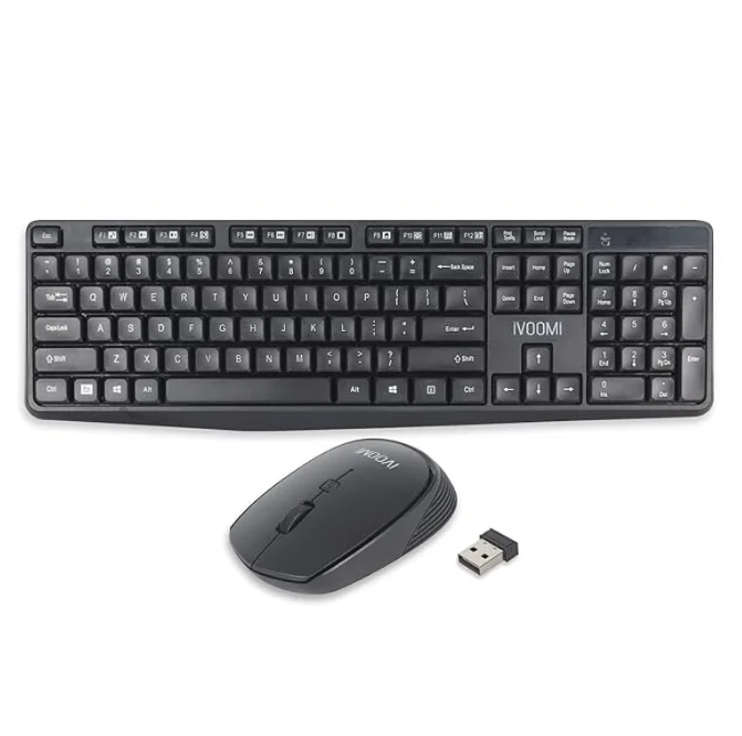 iVOOMi Spice IV-101KMC Wireless| Spill-Resistant| Plug & Play Keyboard & Mouse Combo| Black – Perfect for Home & Office Use image 3