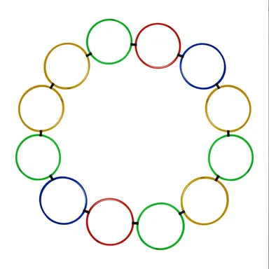 Agility Ring Ladder Set for Kids & Adults  Fitfix® Multicolor Speed Rings with Velcro | Agility Equipment for Soccer, Football & Home Workouts thumbnail 1