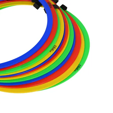 Agility Ring Ladder Set for Kids & Adults  Fitfix® Multicolor Speed Rings with Velcro | Agility Equipment for Soccer, Football & Home Workouts thumbnail 2