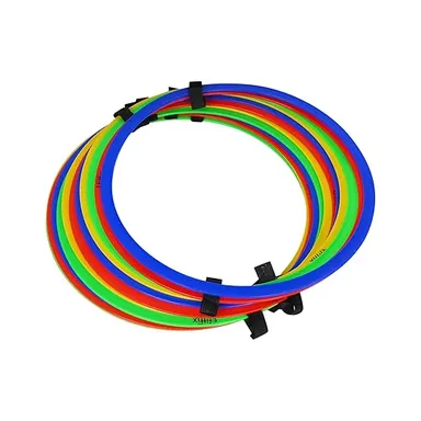 Agility Ring Ladder Set for Kids & Adults  Fitfix® Multicolor Speed Rings with Velcro | Agility Equipment for Soccer, Football & Home Workouts thumbnail 0