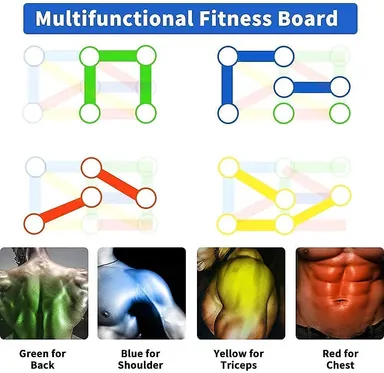 Fitfix® Foldable ABS 15 in 1 Pushup Board for Men | Pushup Bars, Pushup Stand, Gym Equipment, Chest Workout Equipment (Black) thumbnail 6