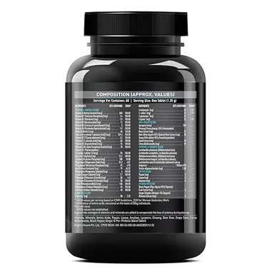 RZ Multivitamin Tablet 60+60 | Best Multivitamin Supplement for Daily Health and Immunity thumbnail 1