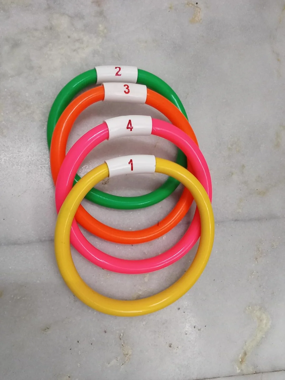 Underwater Pool Diving Sinker Rings for Kids | Multi-Color Fun Pack of 4 (7-inch) Swimming Toys. image 3