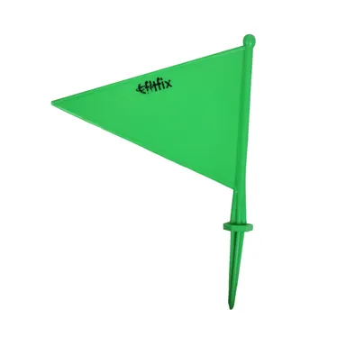 Fitfix Boundary Flag for Marking Cricket, Football and More | Set of 10 Green Sports Flags thumbnail 0