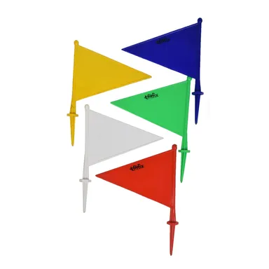 Fitfix Boundary Flag for Marking Cricket, Football and More | Set of 10 Green Sports Flags thumbnail 2