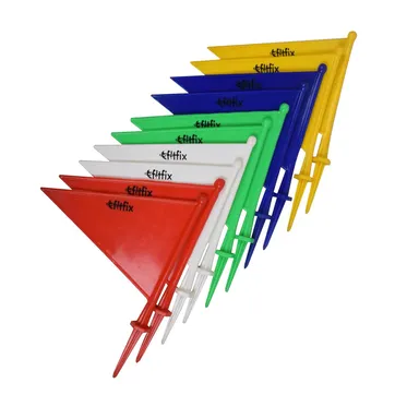 Fitfix Boundary Flag for Marking Cricket, Football and More | Set of 10 Green Sports Flags thumbnail 3