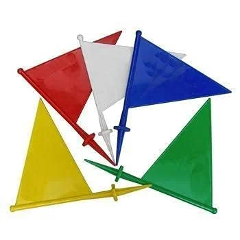 Fitfix Boundary Flag for Marking Cricket, Football and More | Set of 10 Green Sports Flags image 5