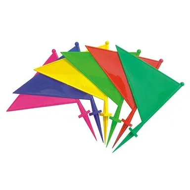 Fitfix Boundary Flag for Marking Cricket, Football and More | Set of 10 Green Sports Flags thumbnail 5