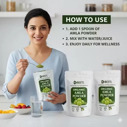 BEETAL Advance Amla Powder 200g | Best Organic Amla Powder for Hair Growth & Skin Care image 4