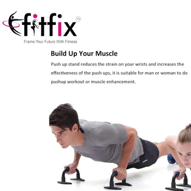 Fitfix® Professional Abdominal Wheel | for Abs and Push Ups, Workout Equipment for Fitness Gym, Home Gym Equipment for Men & Women| Ab Roller with Push Up Bar Combo  thumbnail 4