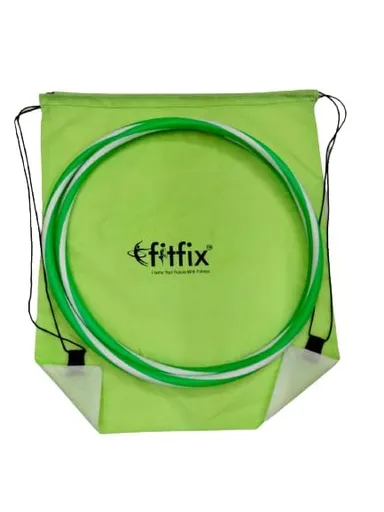 Collapsible Fitness Hula Hoop for Adults and Kids |36 Inch Dual Colour Lightweight Hoop with Carry Bag |Best Hula Hoop for Fitness and Travel Pack of 5 thumbnail 5