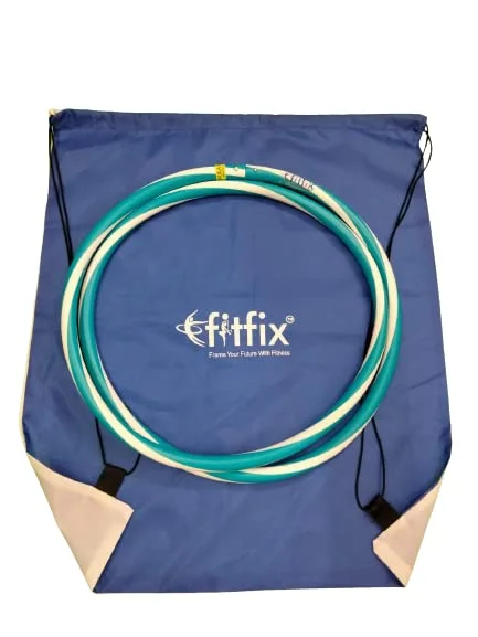Collapsible Fitness Hula Hoop for Adults and Kids |36 Inch Dual Colour Lightweight Hoop with Carry Bag |Best Hula Hoop for Fitness and Travel Pack of 5 image 8