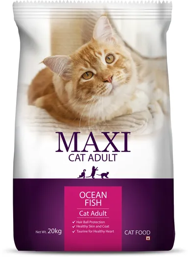 Maxi Ocean Fish Adult Dry Cat Food 500g |Me-O Persian Anti Hair Ball Formula Dry Adult Cat Food 400g |Premium Cat Food for All Breeds with Taurine for Healthy Heart and Hairball Protection thumbnail 0