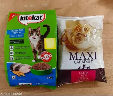 Kitekat Adult Cat Food |Dry Ocean Fish Flavour 1kg | Complete and Balanced Nutrition for All Breeds |Maxi Cat Food 500g|Premium Tuna Rich Food for Healthy Skin & Coat thumbnail 0