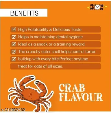 TAIYO Miow Miow Adult Tuna Fish Flavour 1.2kg Dry Cat Food | Complete & Balanced Diet for All Breeds, Premium Tuna with Omega-3 & Omega-6 | Healthy Skin & Coat, Immune Support + Miow Miow Krispy Crackers Biscuits for Cats (Crab Flavor) thumbnail 1
