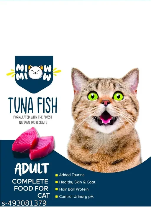 Taiyo Miow Miow Adult Tuna Fish Flavor Dry Cat Food 2.8kg | Complete and Balanced Diet for All Cat Breeds with Maxi 500gm | High-Protein Cat Food for Healthy Digestion image 2