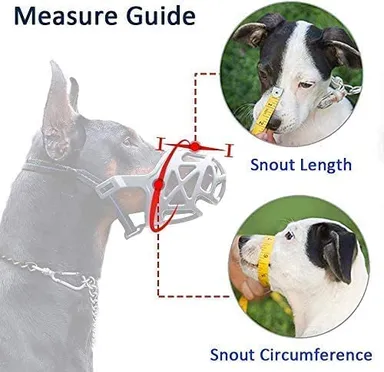 Dog Mouth Cover Muzzle | Adjustable Strap Bite Guard for Training Comfortable Padded Design | Quality Product for Dogs thumbnail 2