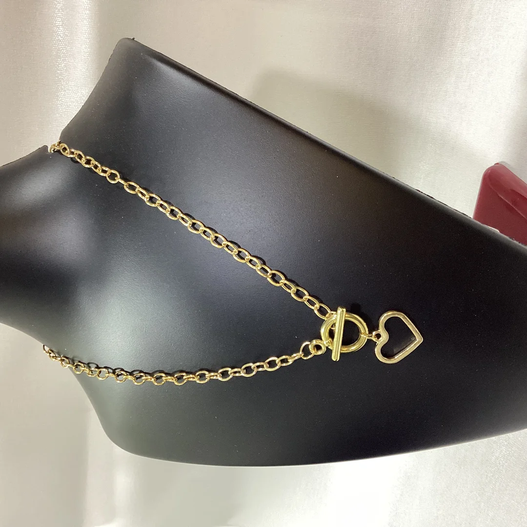 Gold Plated Heart Shape Necklace | Lightweight, Hypoallergenic, Romantic Gift for Women, Everyday Wear image 3