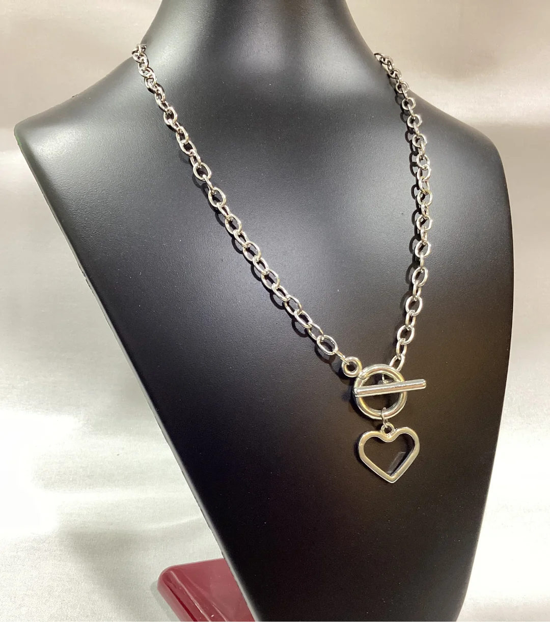 Gold Plated Heart Shape Necklace | Lightweight, Hypoallergenic, Romantic Gift for Women, Everyday Wear image 2