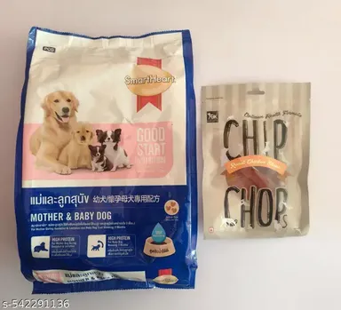 Smart Heart Mother & Baby Dry Kibble Dog Food 1.3kg | Chip Chops Roast Chicken Strips 70g |Premium Nutrition for Pregnant Dogs, Lactating Mothers, and Puppies thumbnail 0