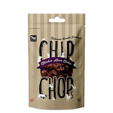 Chip Chops Chicken Liver Cubes Dog Treat | Easily Digestible, Healthy Snack for All Breeds | 70g Pack thumbnail 0
