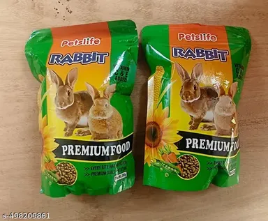 Petslife Rabbit Food, All Life Stages, Premium 200gm (Pack of 2 |400gm) | High Fiber & Natural Nutrients for Healthy Digestion & Growth