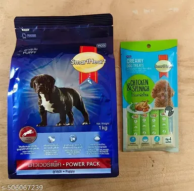 SmartHeart Puppy Dry Dog Food Power Pack 1kg | High Energy, Healthy Growth, Strong Muscles, Complete & Balanced Nutrition for Puppies, Premium Dog Food  thumbnail 0